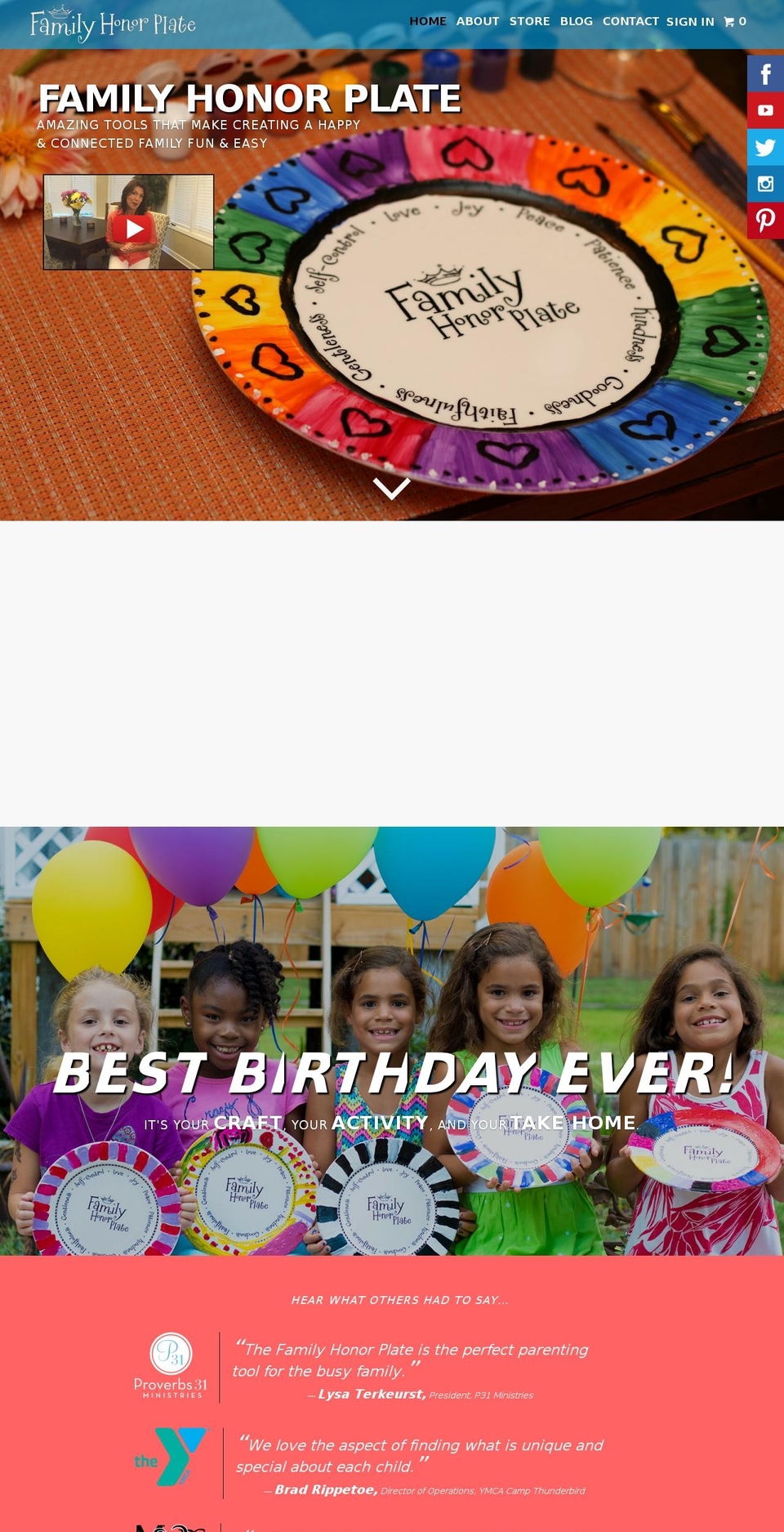 honorplate.com shopify website screenshot