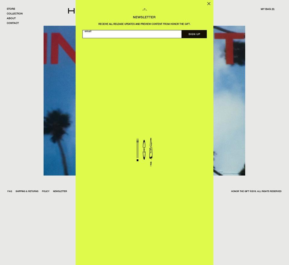 honorthegift.co shopify website screenshot
