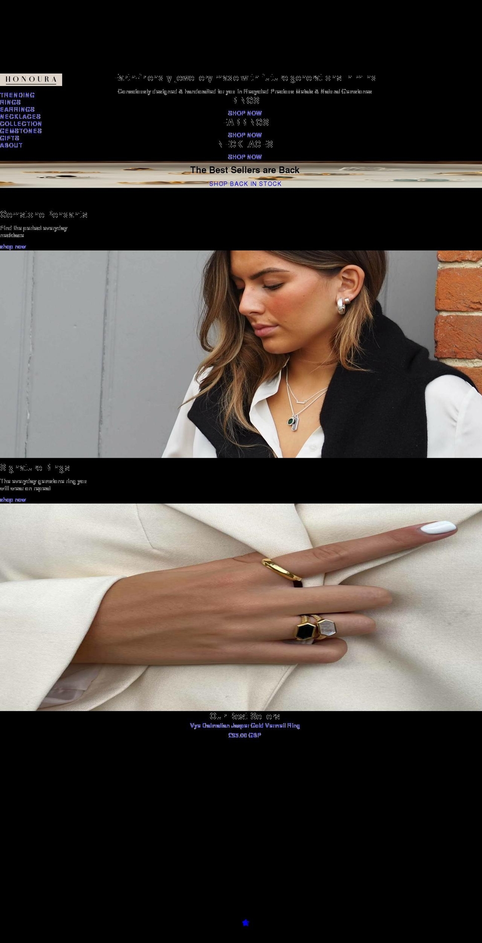 honoura.co.uk shopify website screenshot