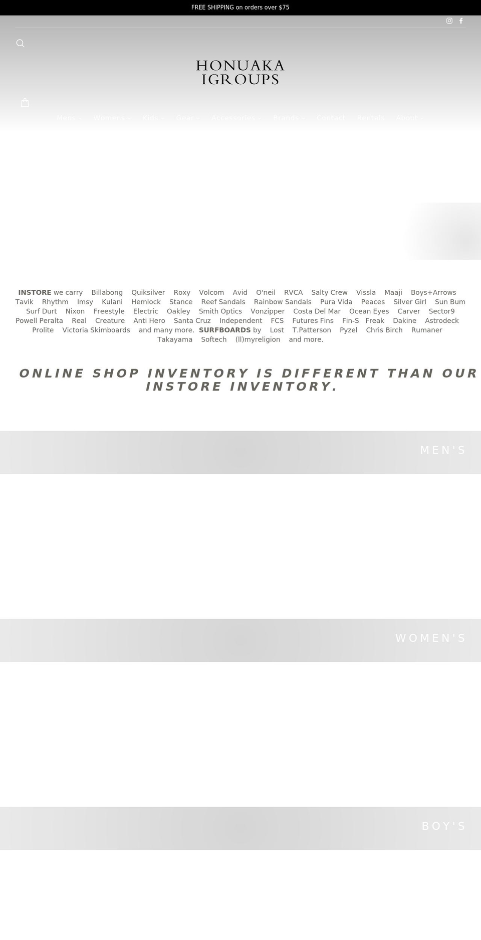 honuakaigroups.com shopify website screenshot