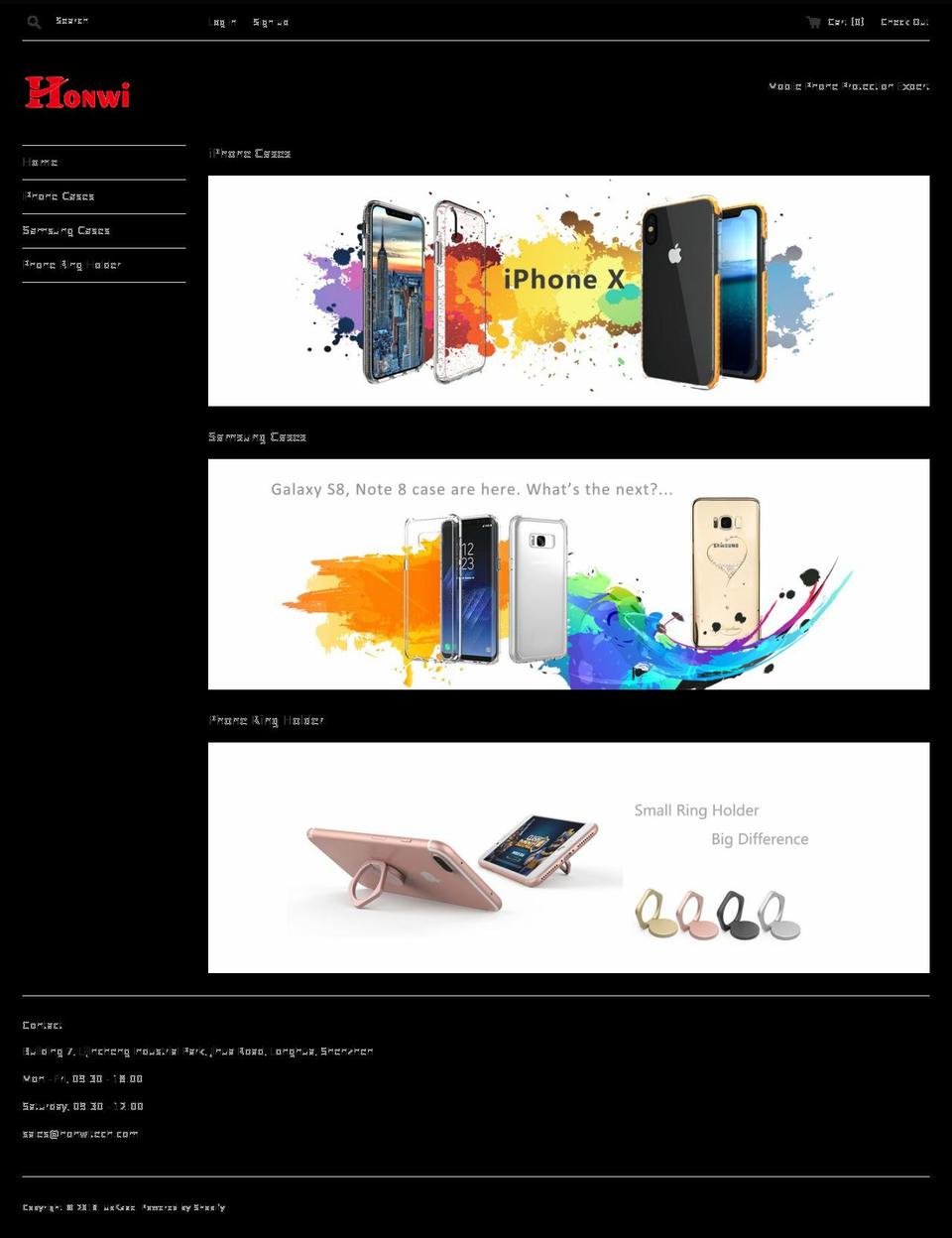 honwitech.com — Shopify storefront screenshot