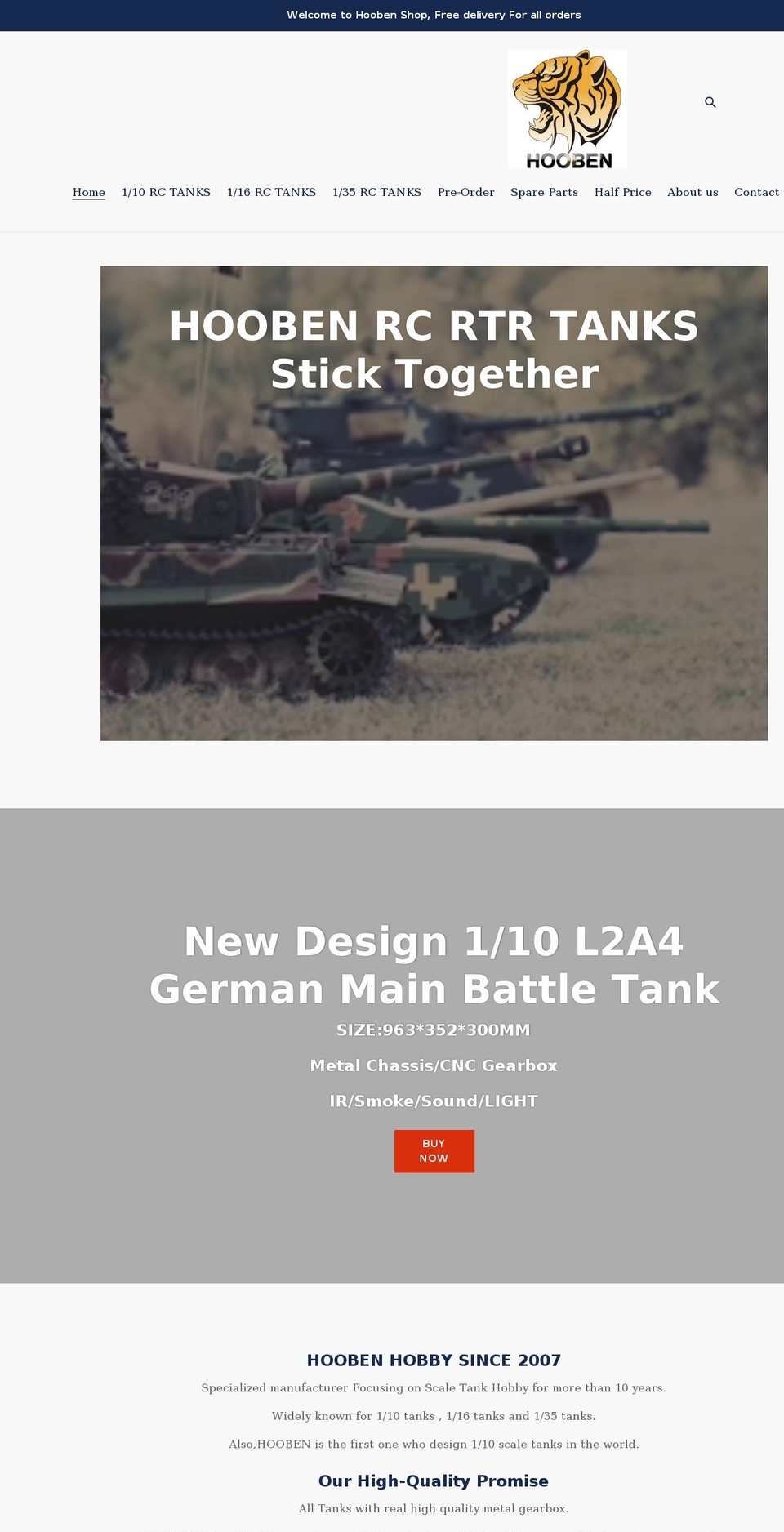 hooben-shop.com shopify website screenshot