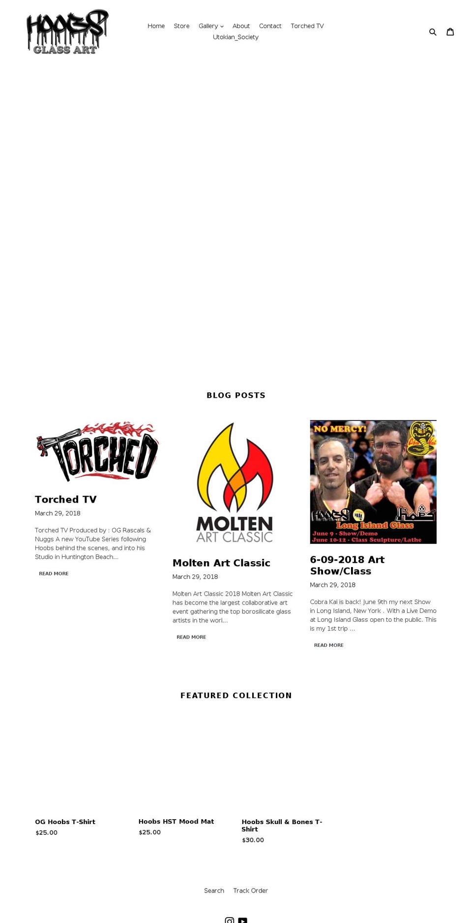hoobsglass.net shopify website screenshot