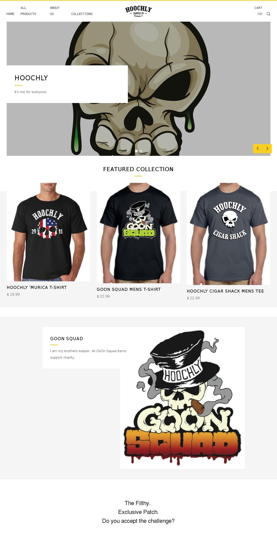 hoochly.com — Shopify storefront screenshot