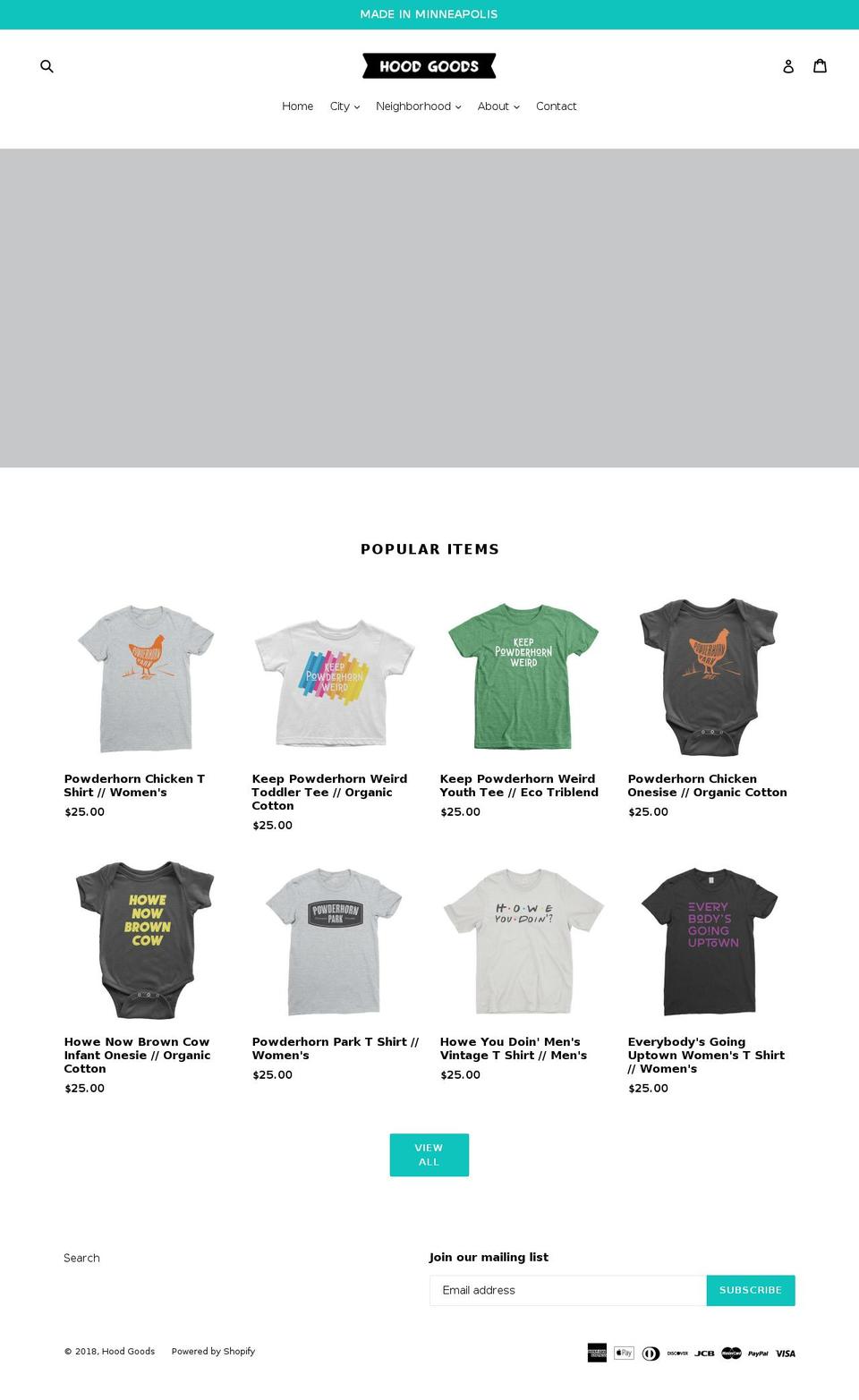 hood-goods.com shopify website screenshot