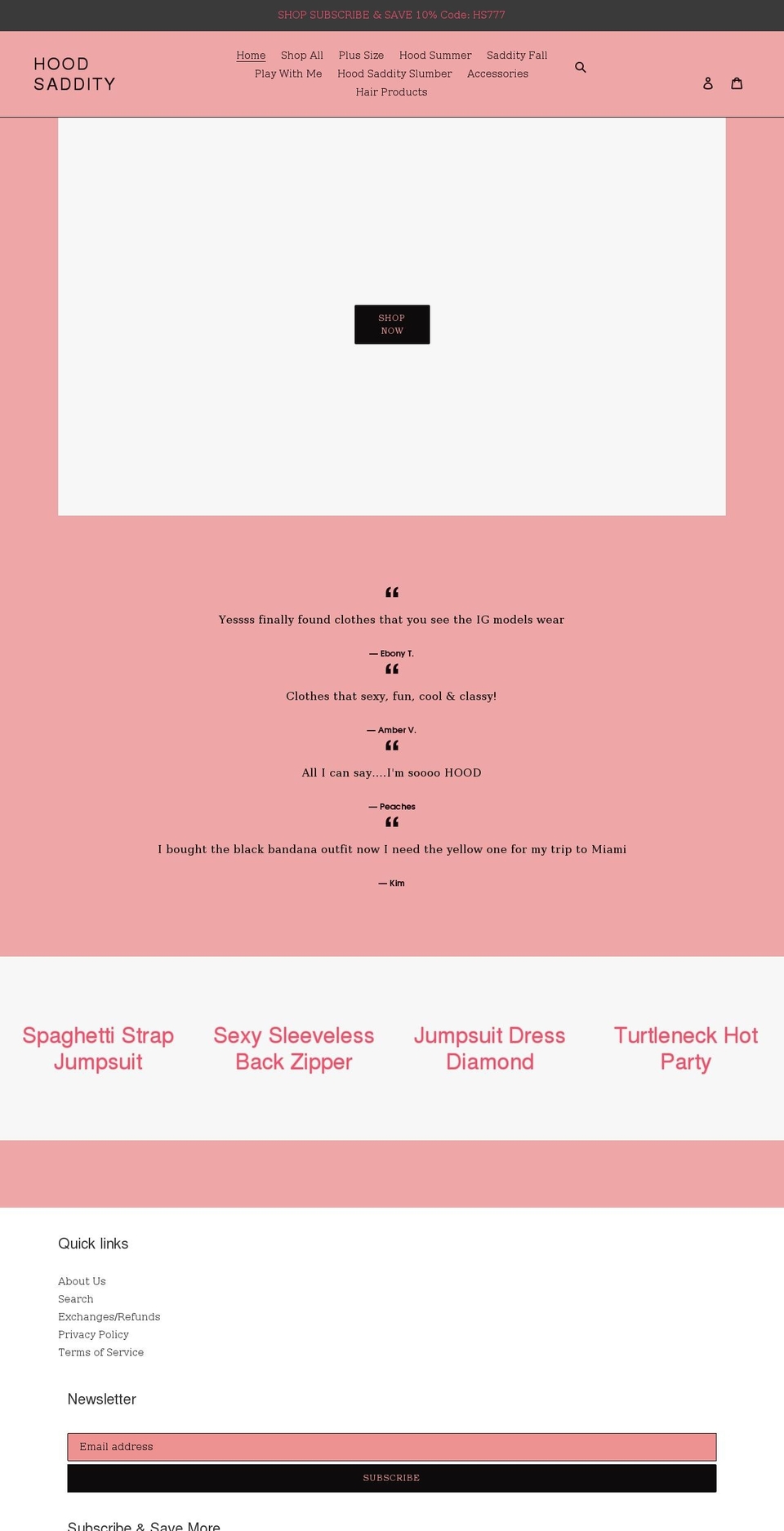 hood-saddity.myshopify.com shopify website screenshot