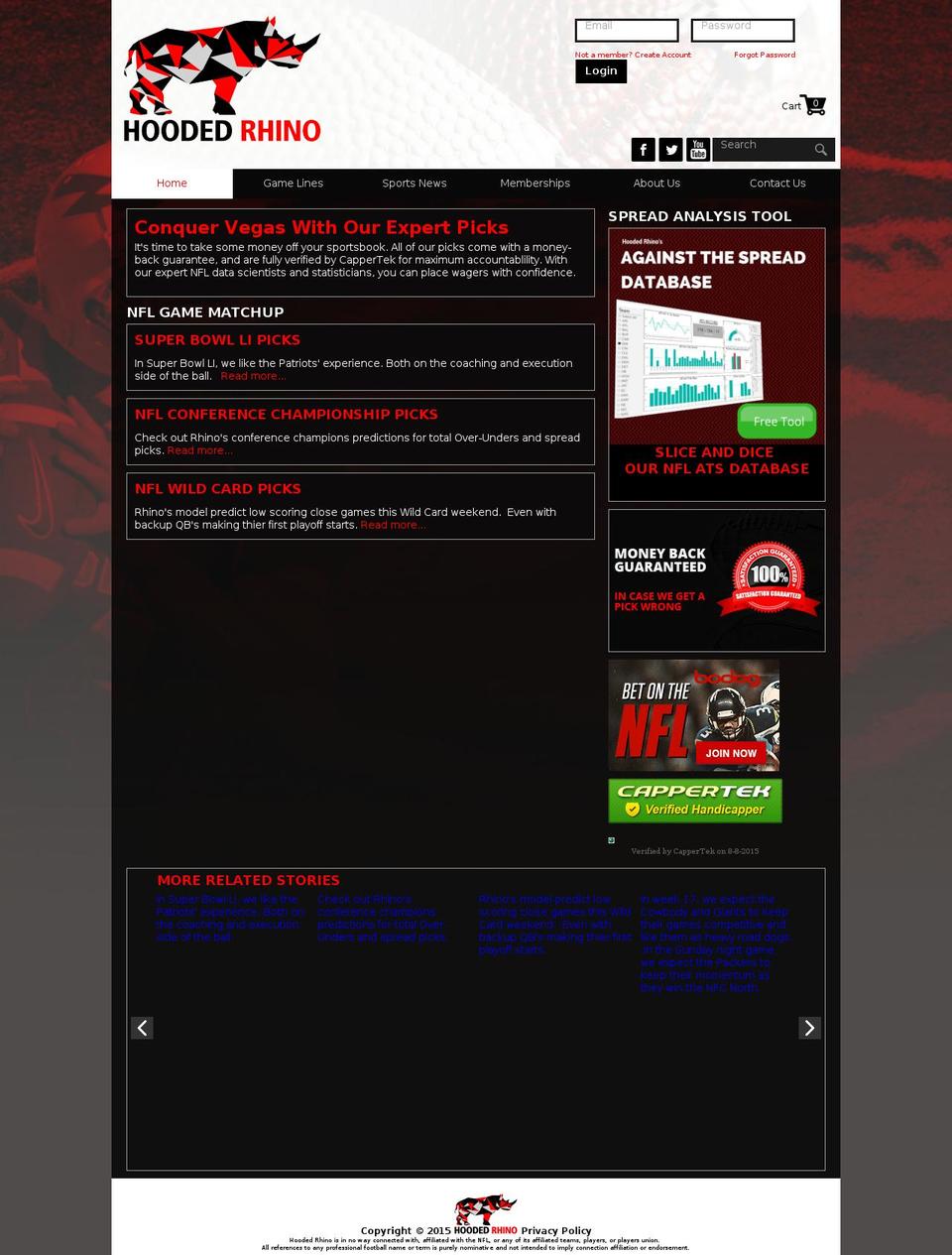 hoodedrhino.com shopify website screenshot