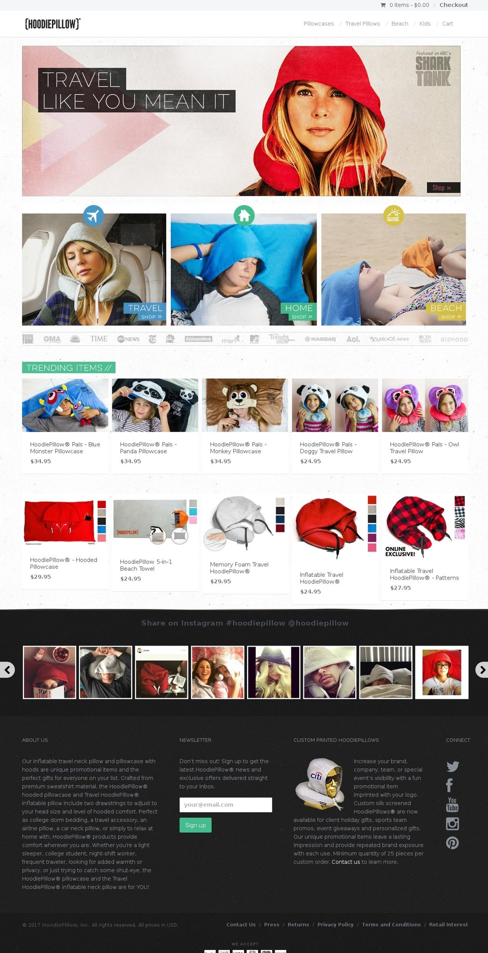Copy of Providence Shopify theme site example hoodedtravelpillow.com
