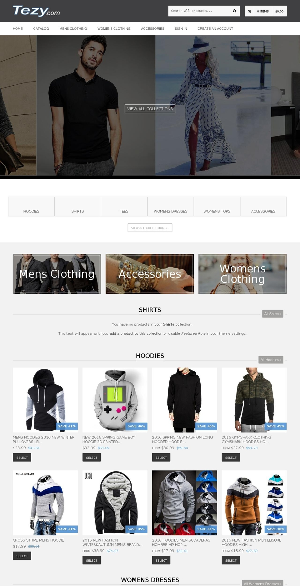 qrack Shopify theme site example hoodeez.com