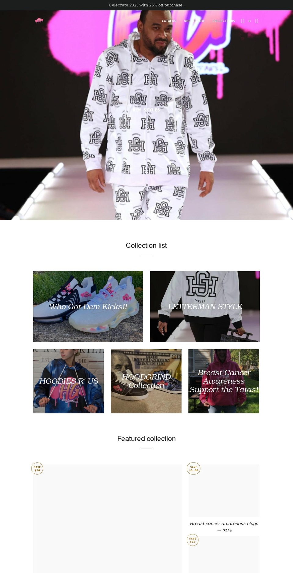 hoodgrindapparel.com shopify website screenshot