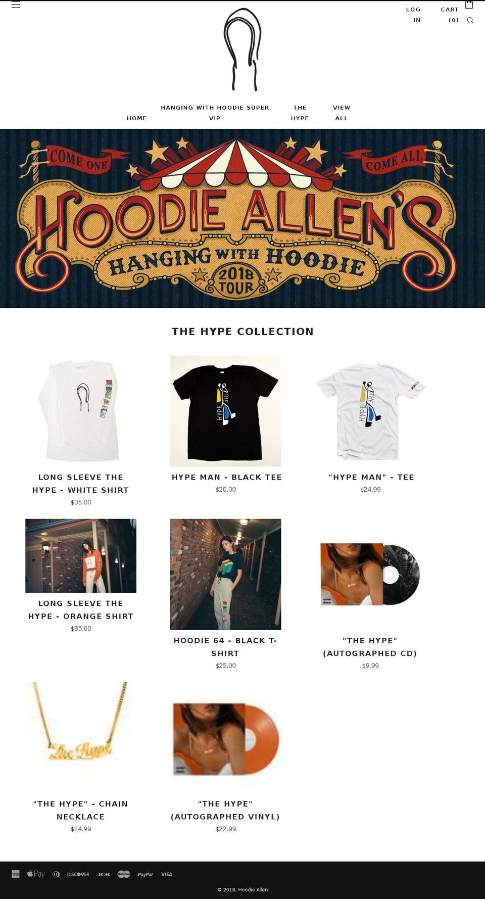 hoodieallen.store shopify website screenshot