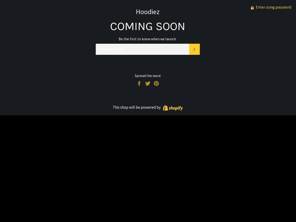 hoodiez.com shopify website screenshot