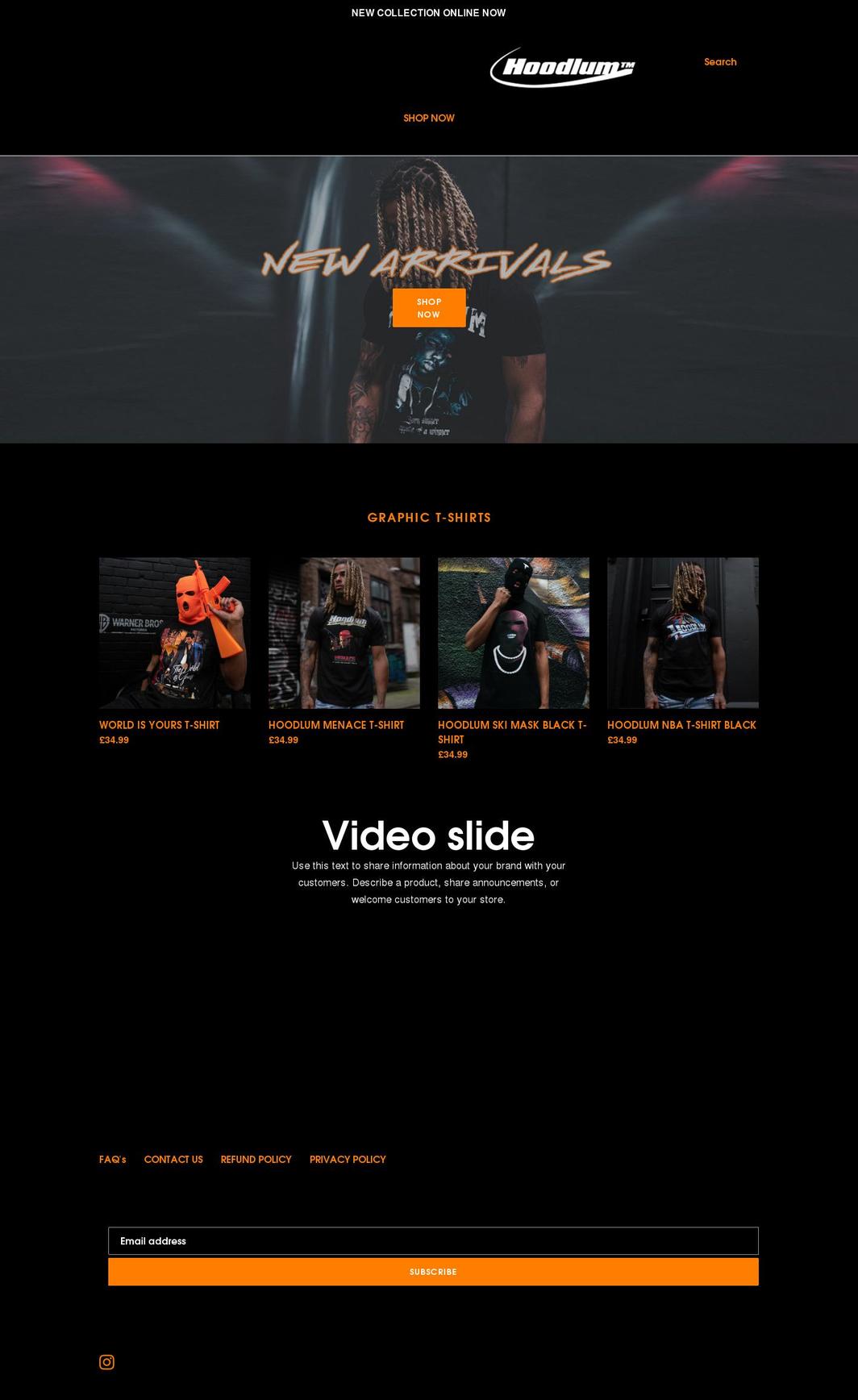 hoodlumsociety.co.uk shopify website screenshot