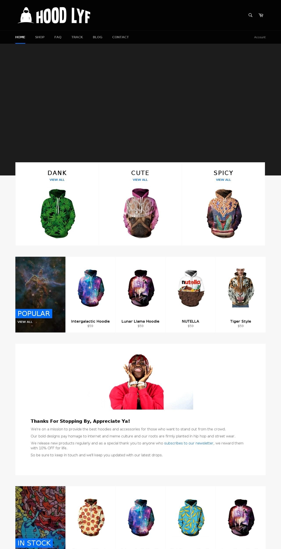 hoodlyf.com — Shopify storefront screenshot