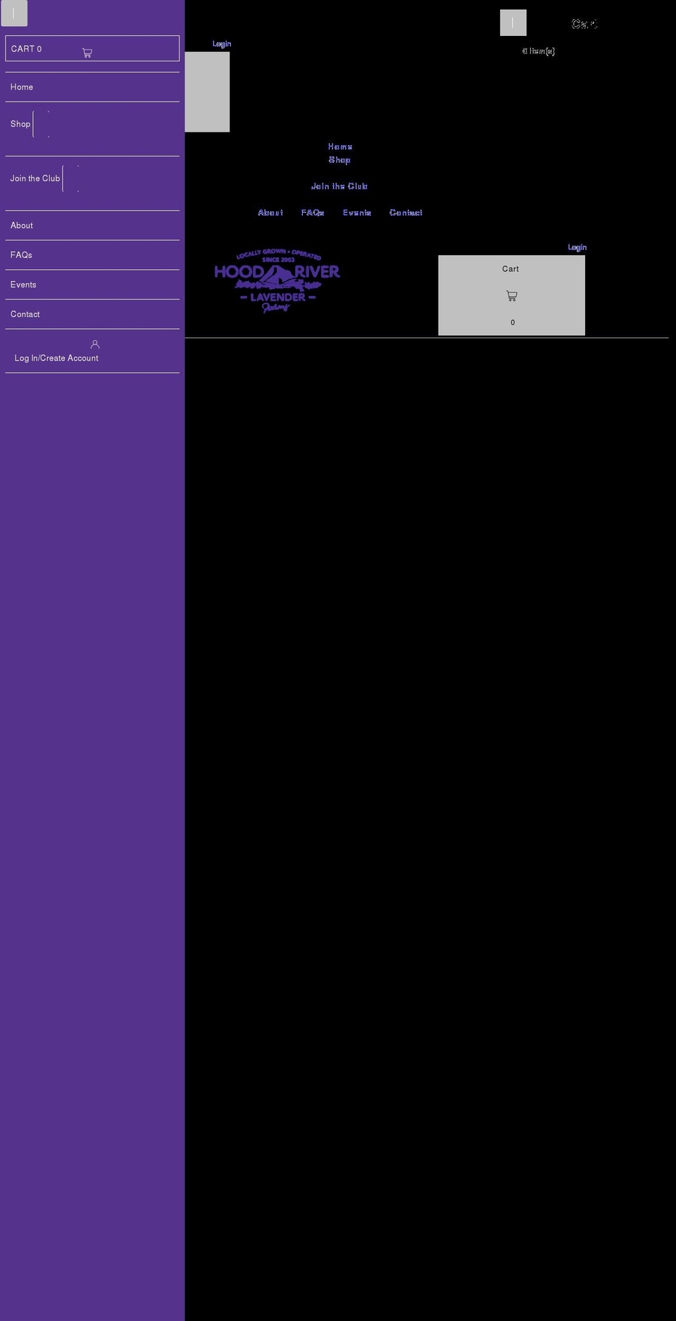 hoodriverlavender.com shopify website screenshot