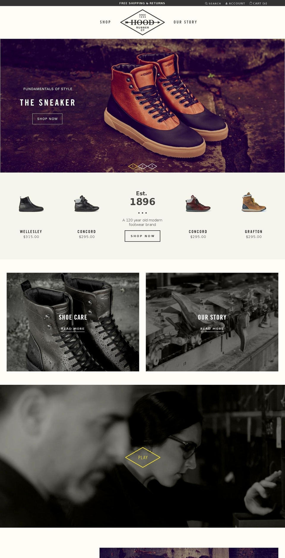 Wingtips Shopify theme site example hoodrubbercompany.com