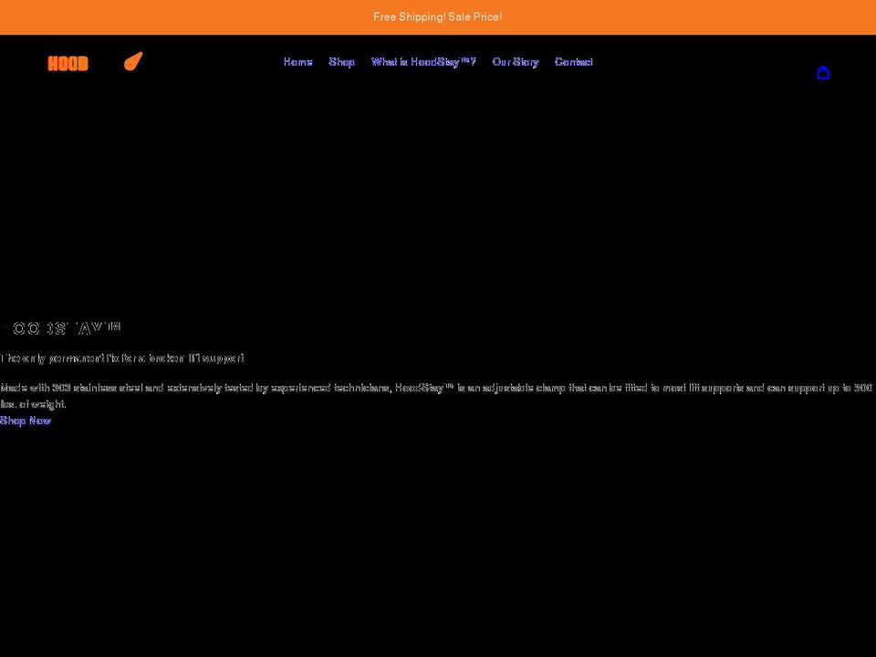 hoodstay.com shopify website screenshot