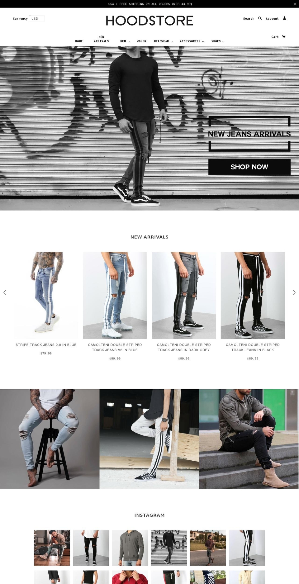 hoodstore.com shopify website screenshot