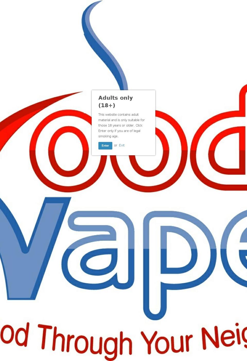 hoodvapes.com shopify website screenshot