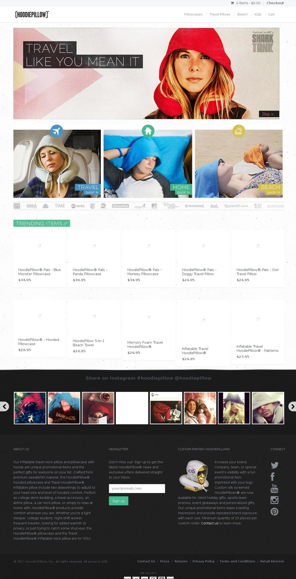 Copy of Providence Shopify theme site example hoodytravelpillow.com