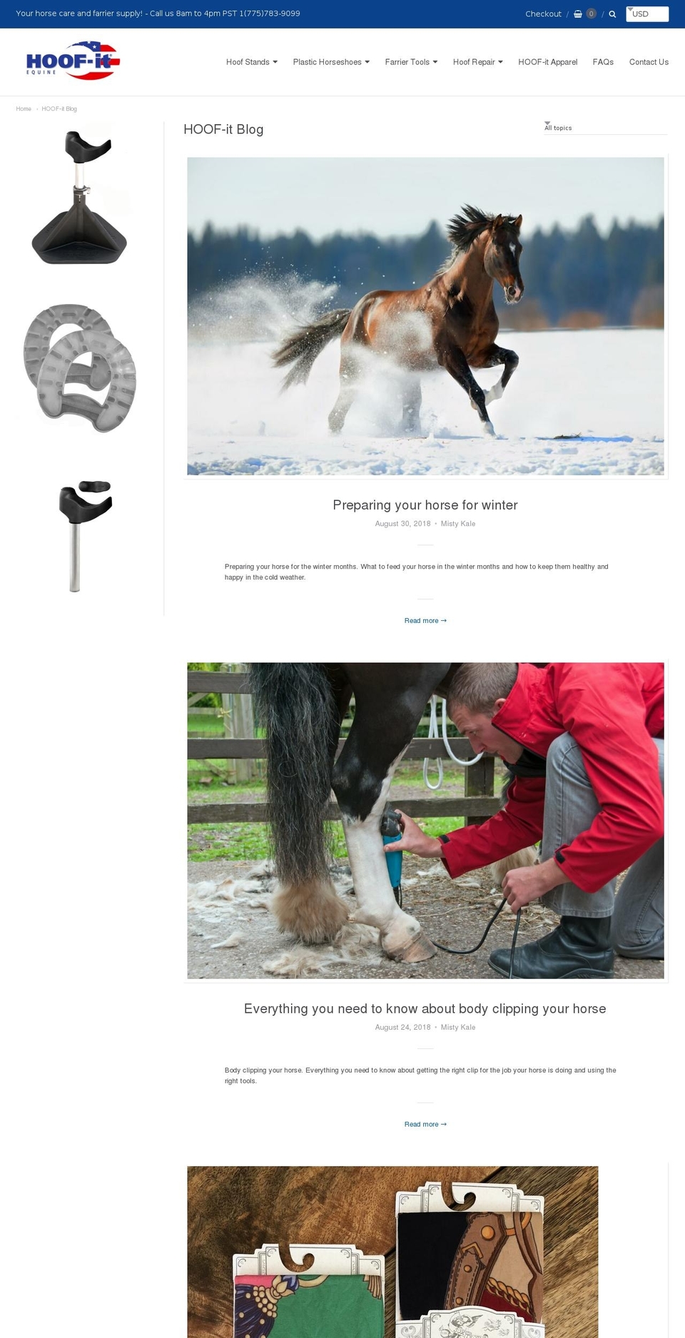 hoof-it.info shopify website screenshot