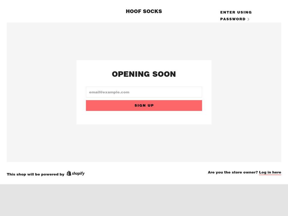 hoofsocks.com — Shopify storefront screenshot