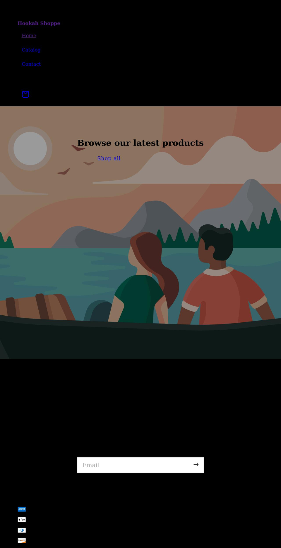 hookahshoppe.com shopify website screenshot
