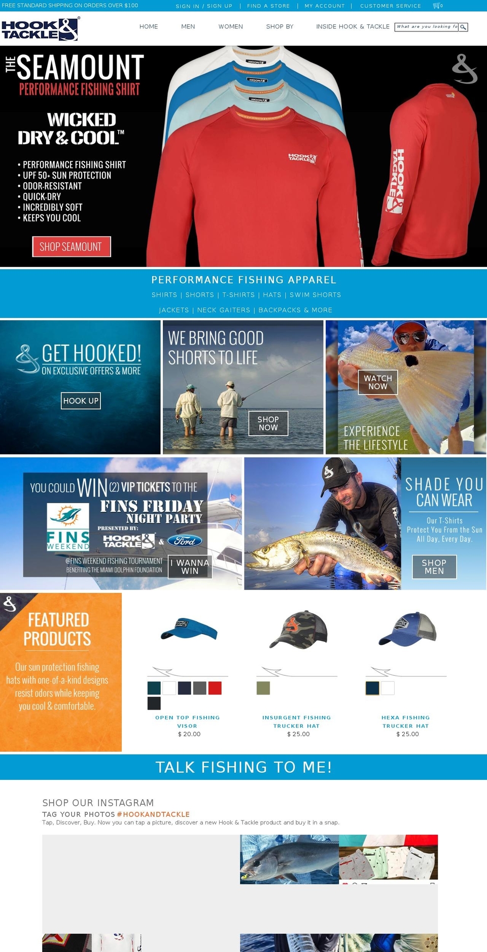 HT2016.1 New 22nd. March Shopify theme site example hookandtackleusa.com