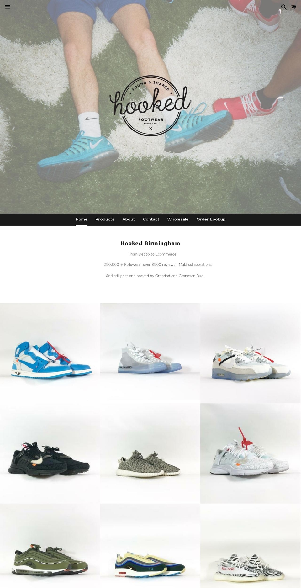 hookedbhm.com — Shopify storefront screenshot
