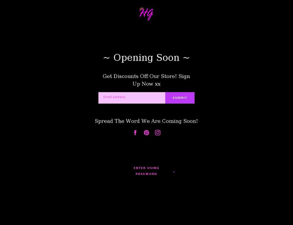 hookedonglam.com — Shopify storefront screenshot