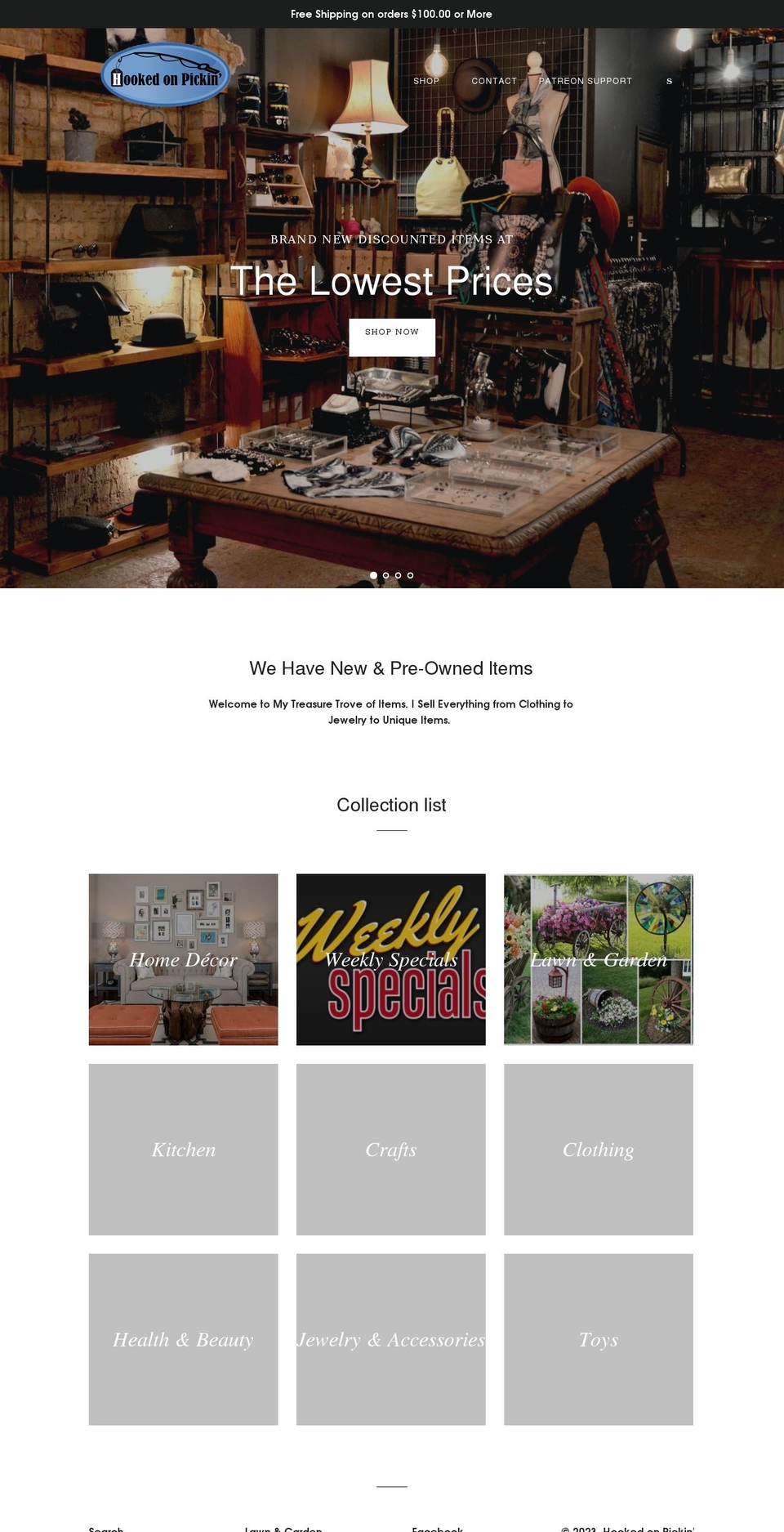 hookedonpickin.com shopify website screenshot