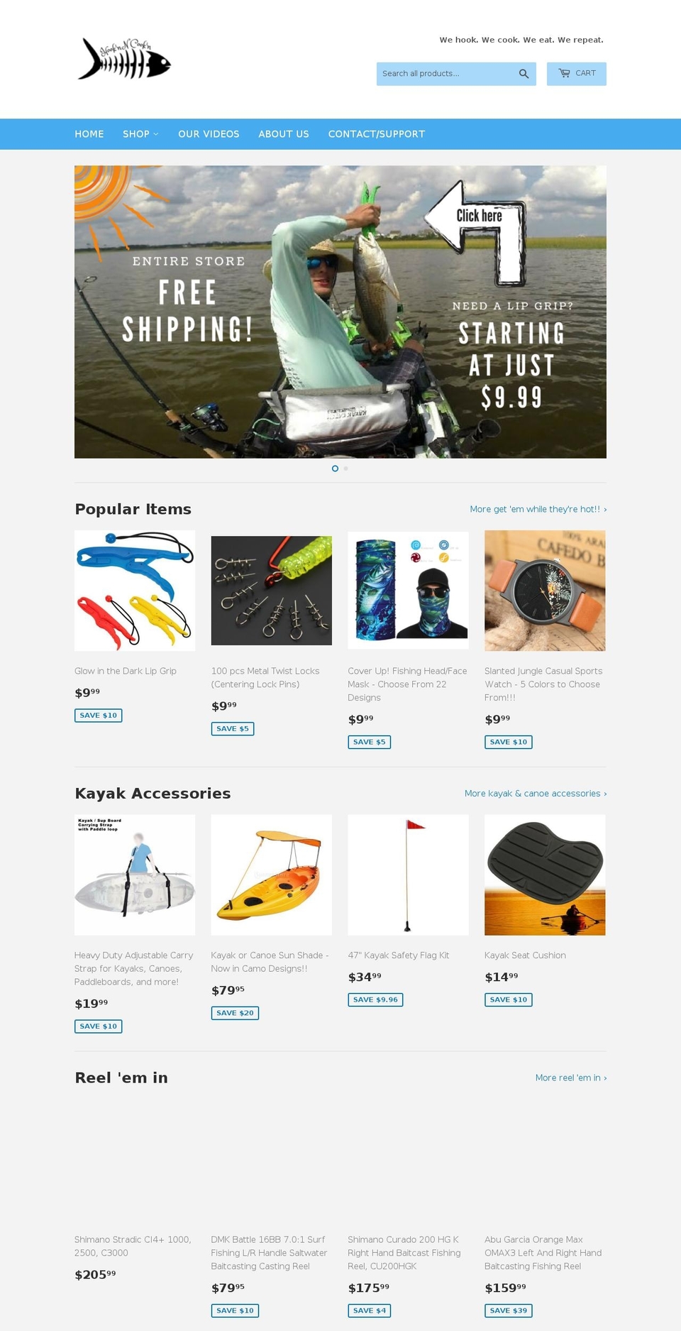 hookn-n-cookn.com shopify website screenshot