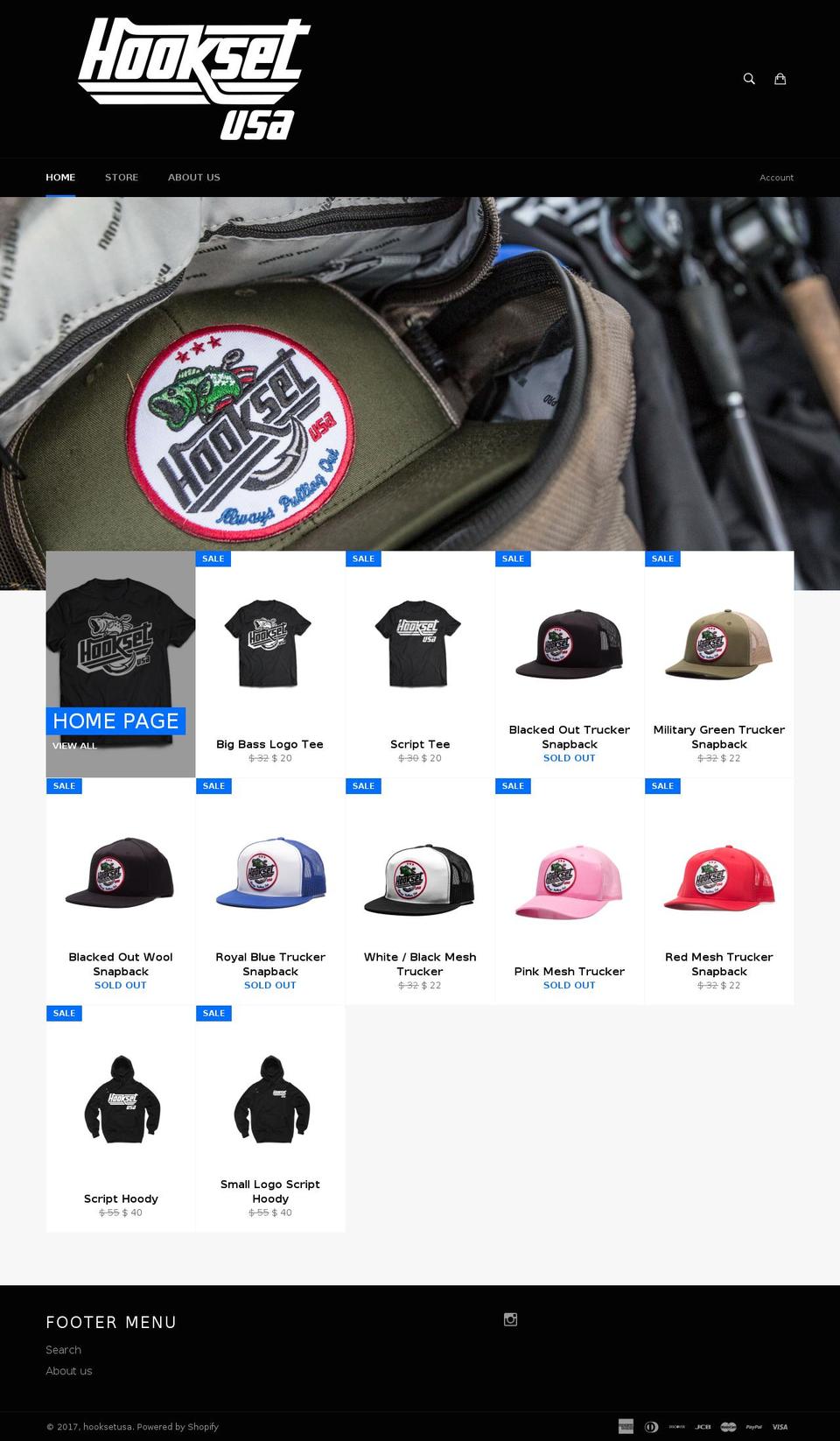hooksetusa.com shopify website screenshot