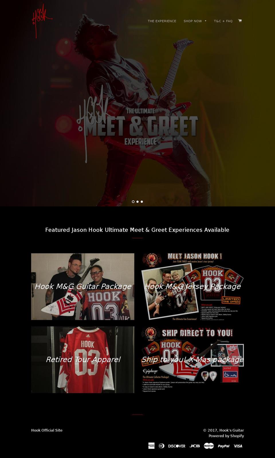 hooksguitar.com shopify website screenshot
