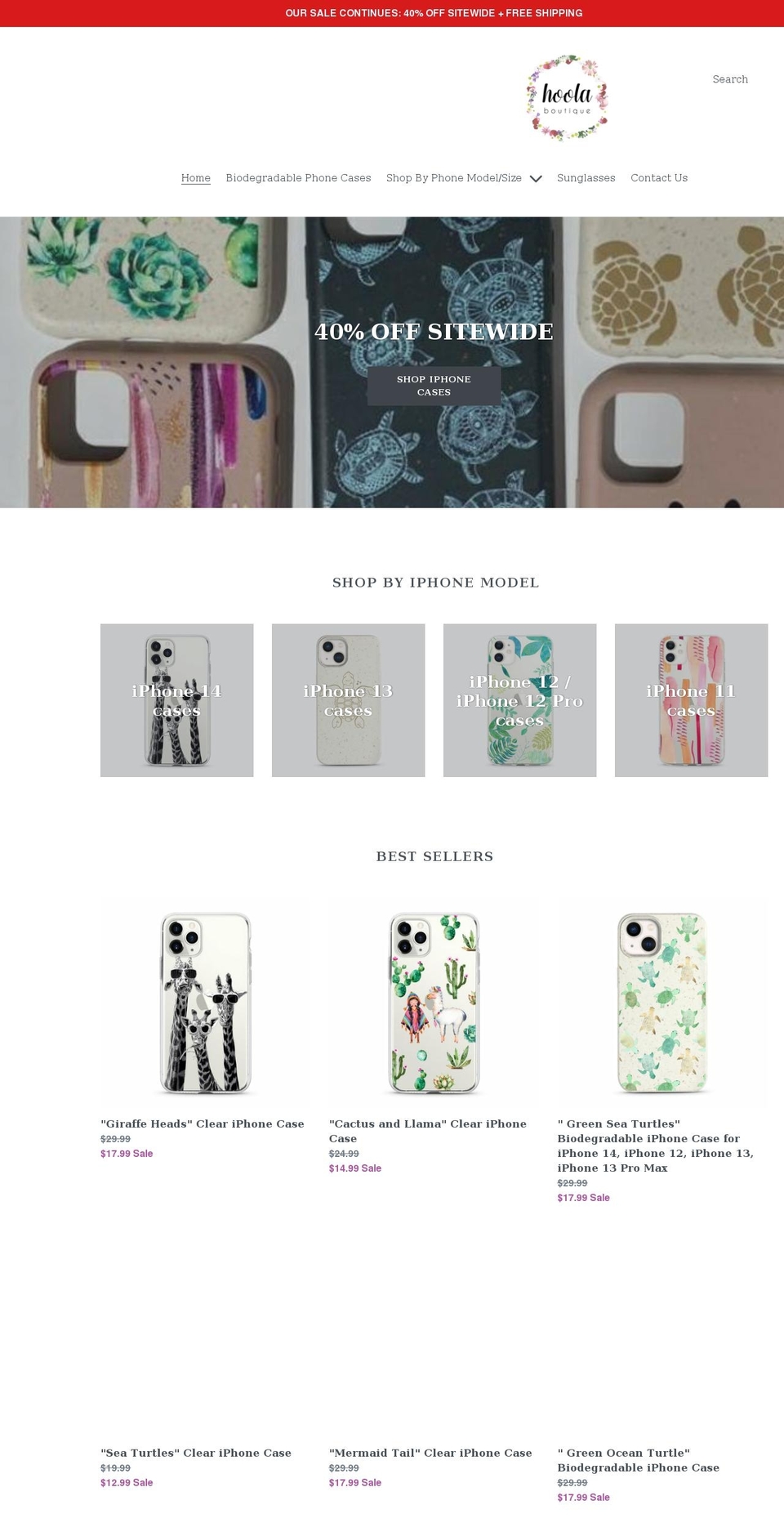 hoolaboutique.com shopify website screenshot