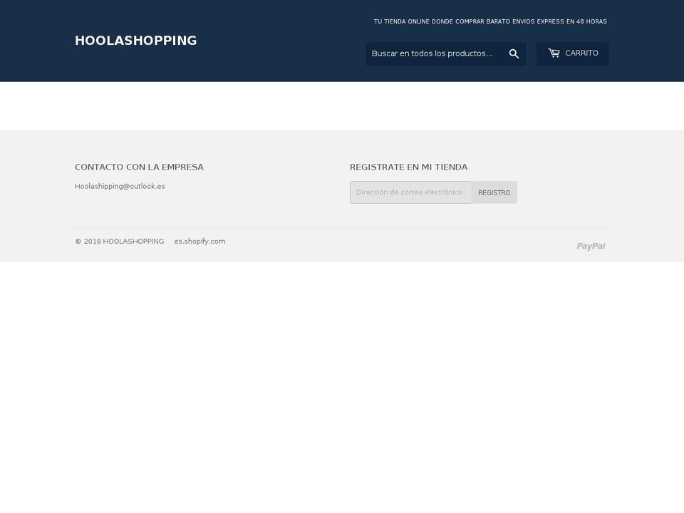 hoolashopping.com — Shopify storefront screenshot