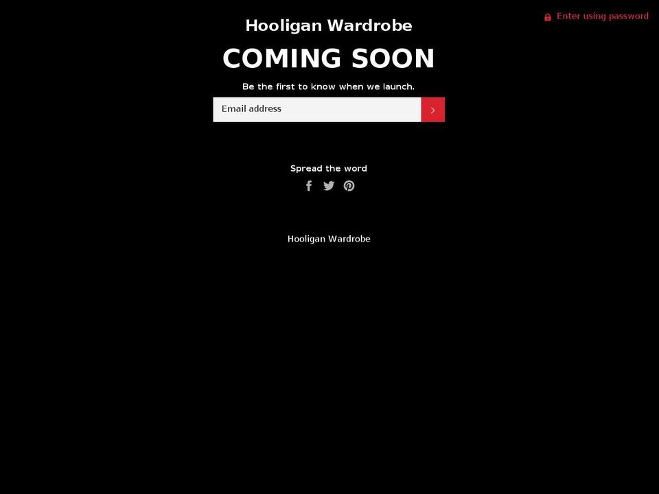 hooliganwardrobe.com — Shopify storefront screenshot