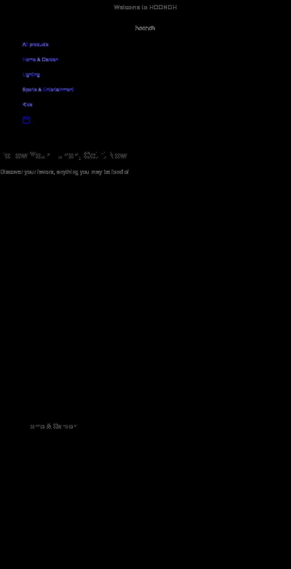 hoonch.com shopify website screenshot
