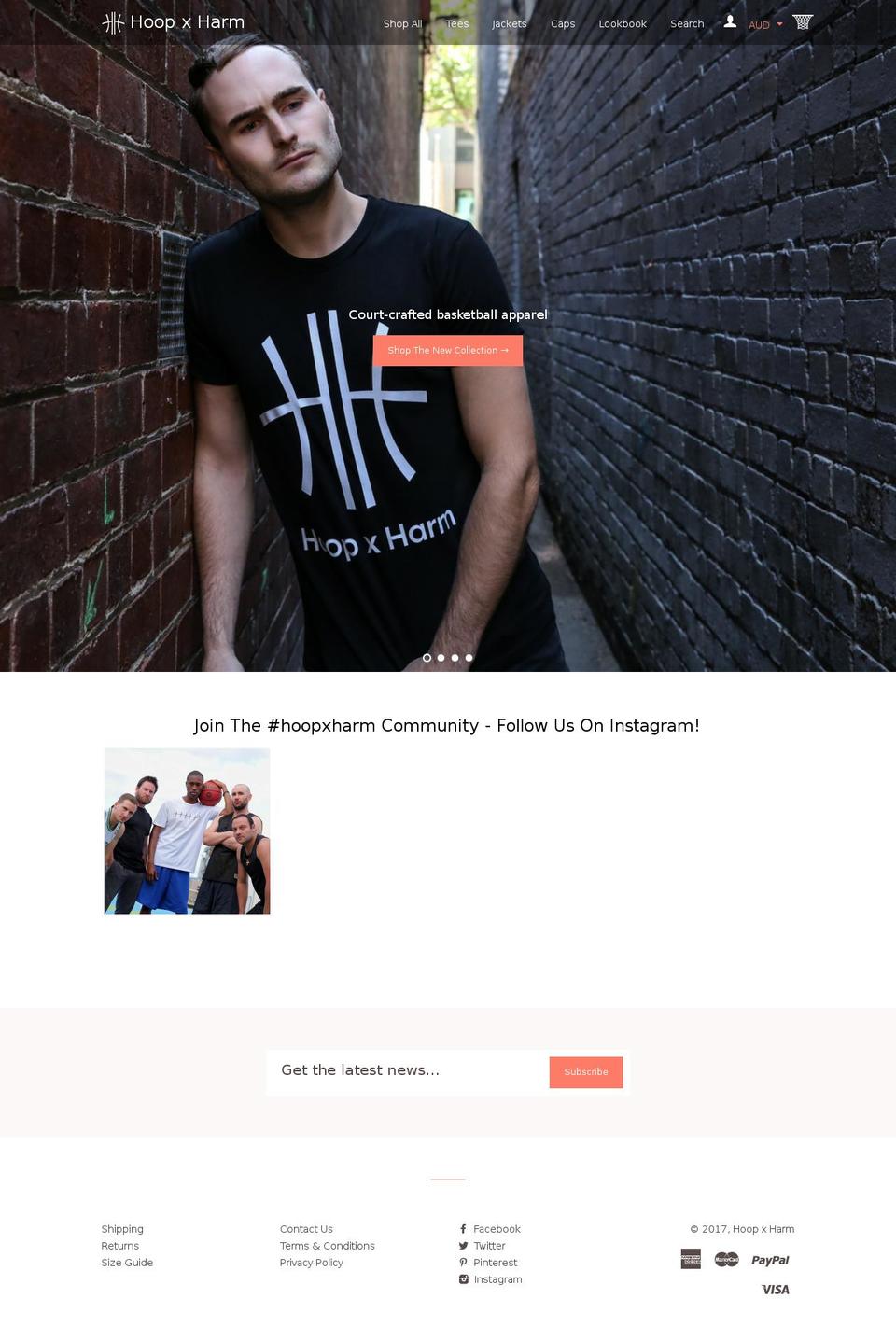 hoopandharm.com shopify website screenshot