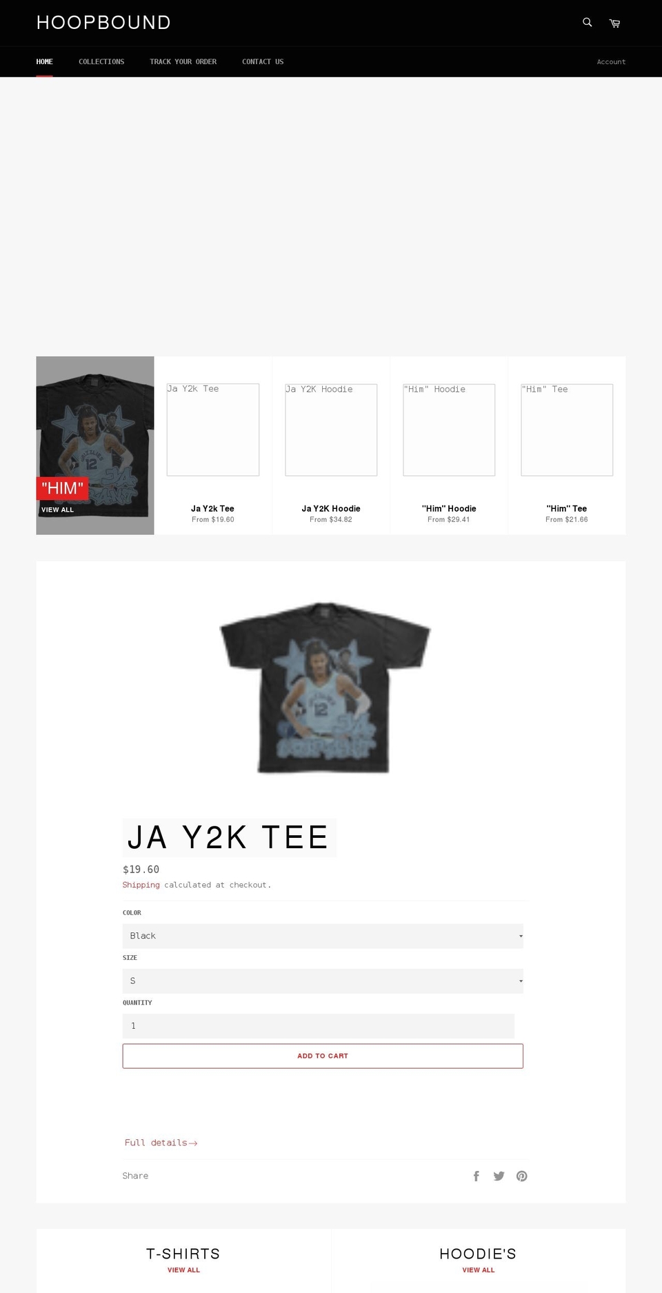 hoopbound.com shopify website screenshot