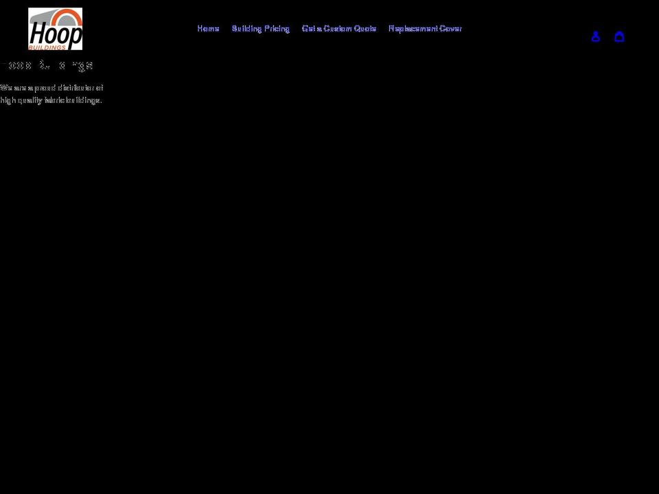 hoopbuildings.com shopify website screenshot