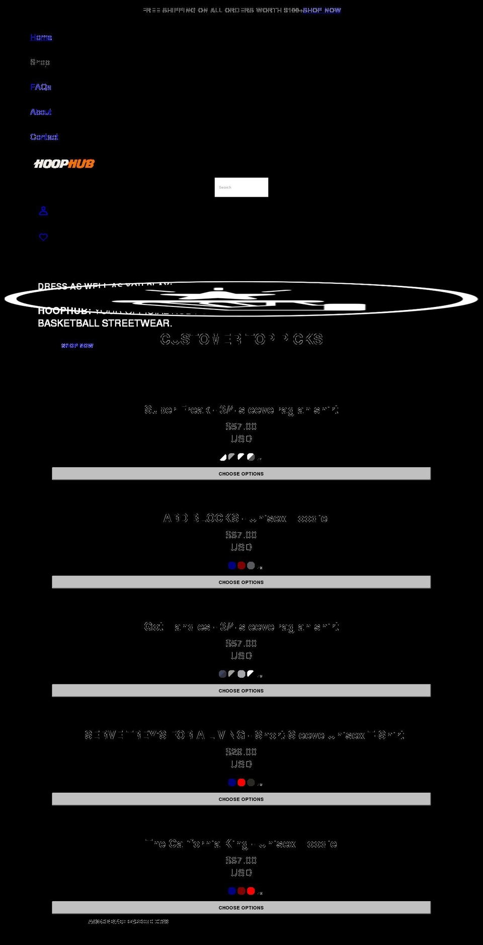 hoophub.com shopify website screenshot