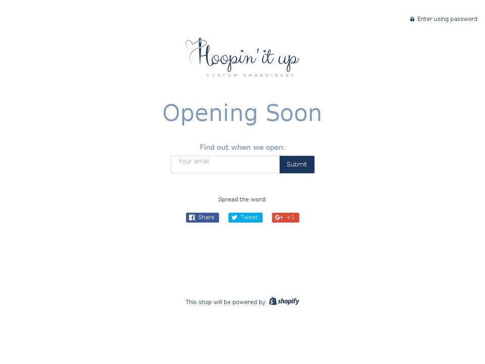 hoopinitup.com — Shopify storefront screenshot
