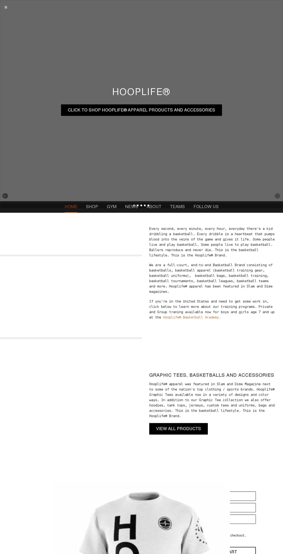 hooplifebrand.net shopify website screenshot