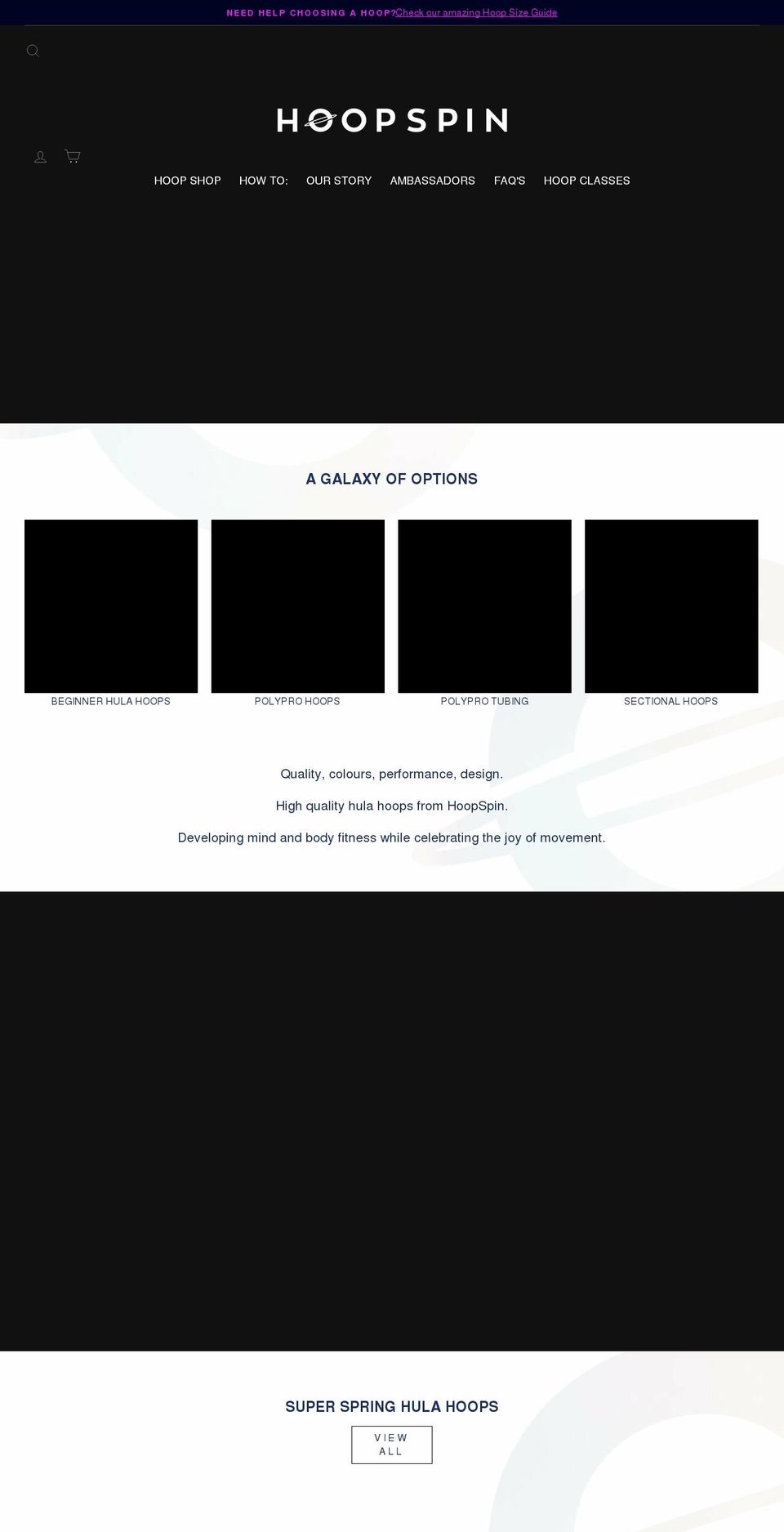 hoopspin.co.uk shopify website screenshot