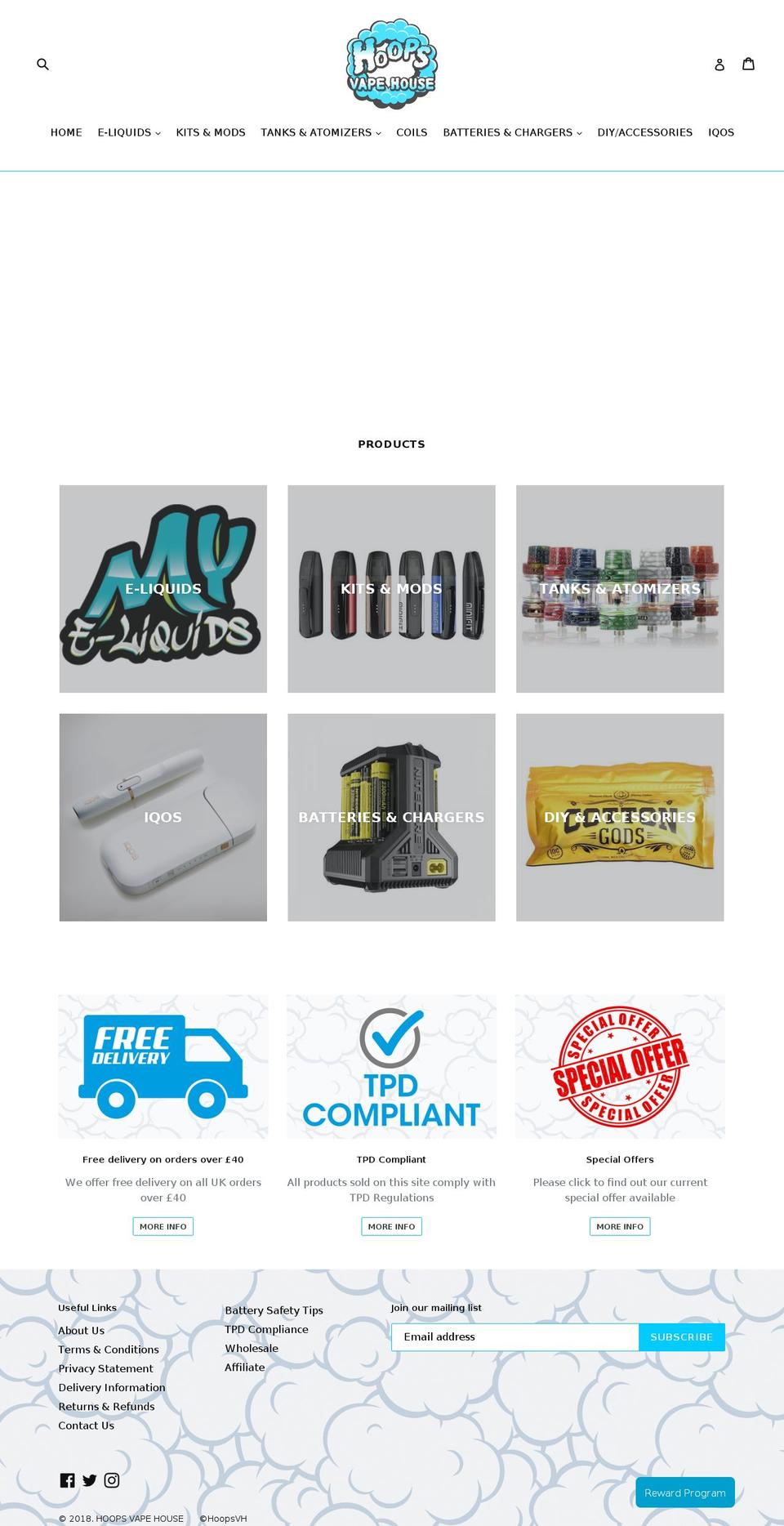 hoopsvh.com — Shopify storefront screenshot