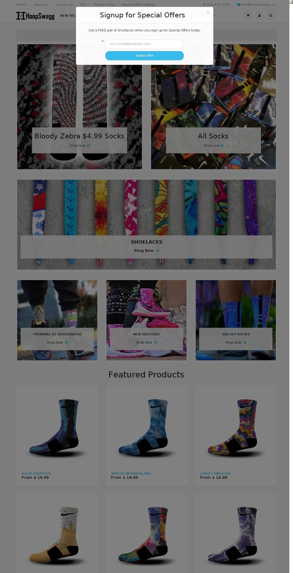 bf-updates Shopify theme site example hoopswagg.com