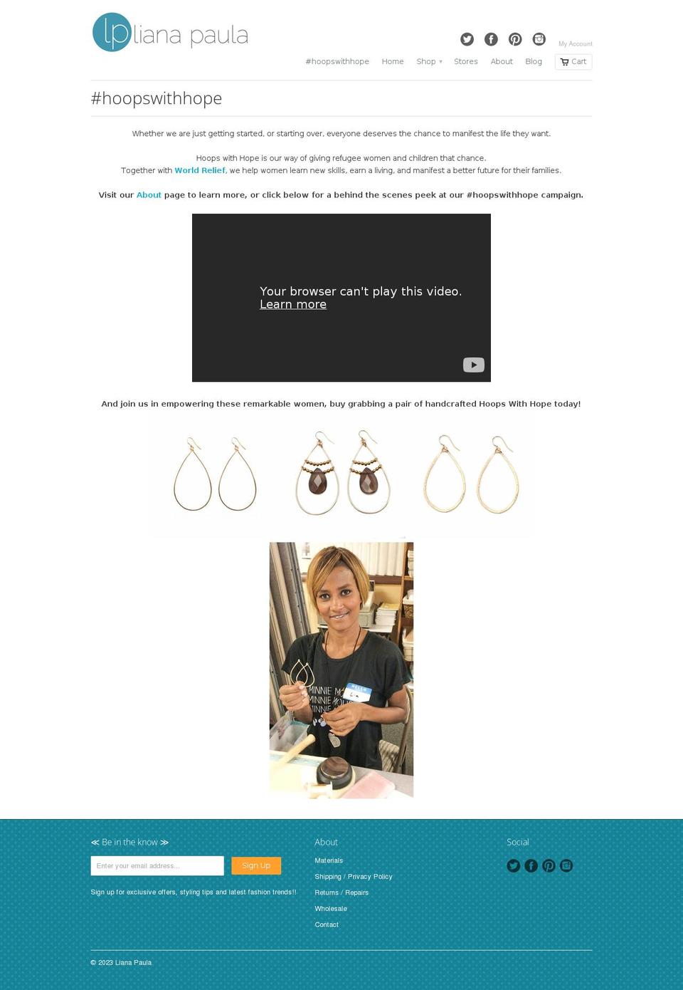 hoopswithhope.com — Shopify storefront screenshot