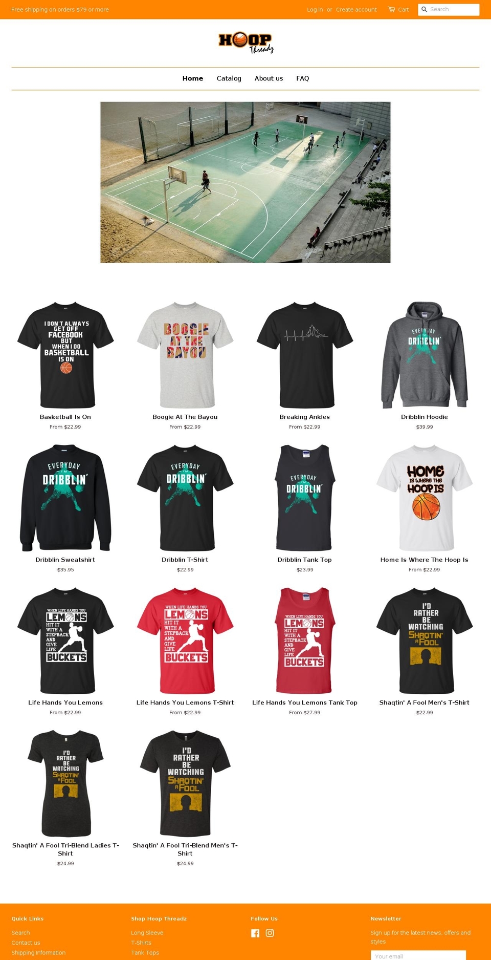 hoopthreadz.com shopify website screenshot