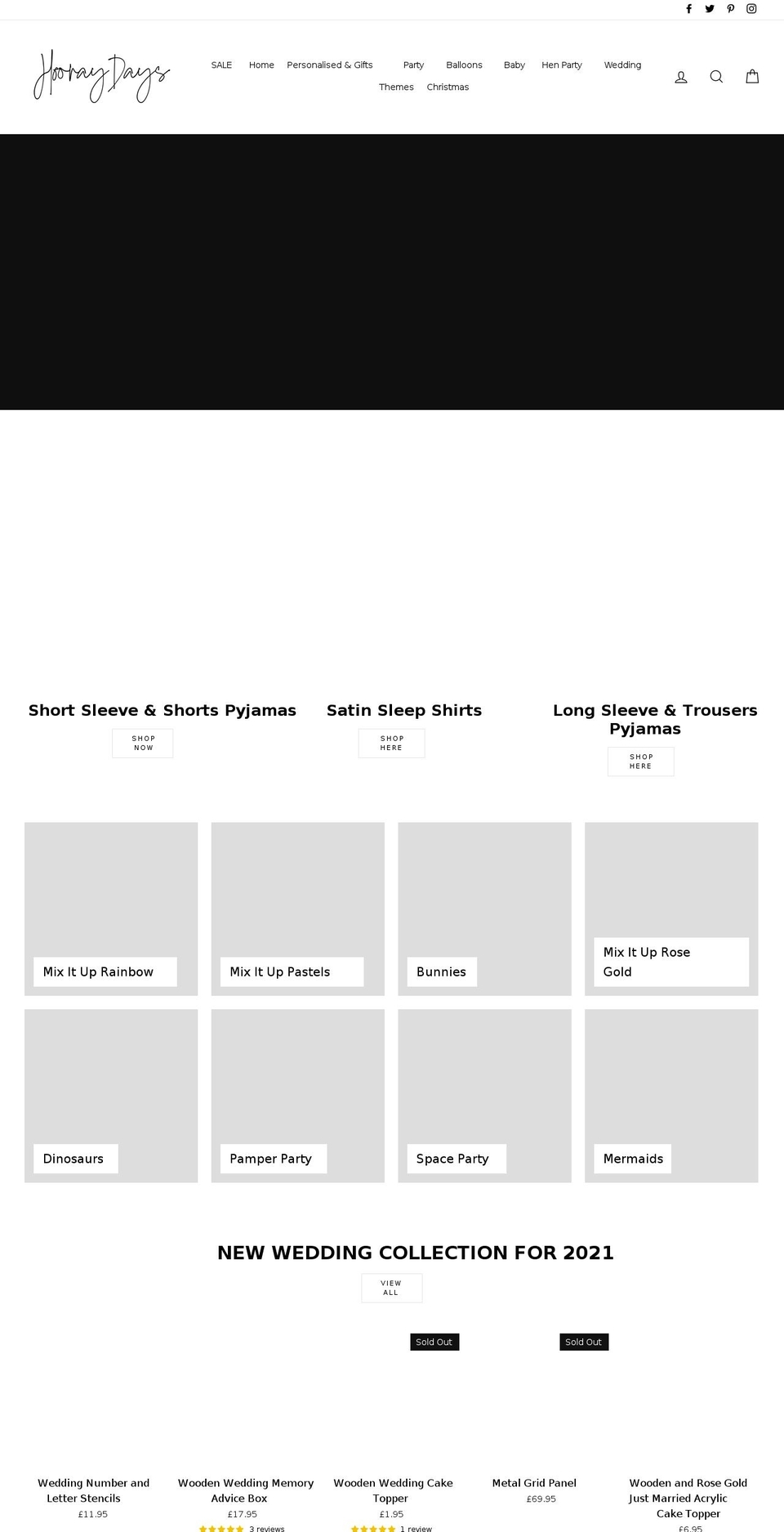 hooraydays.com shopify website screenshot